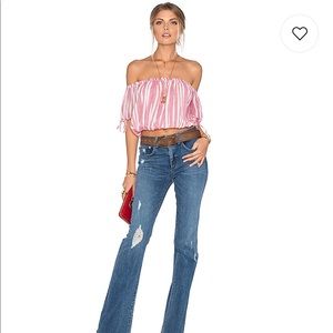 Tula Rosa Hailey Top. Pink and white stripes.